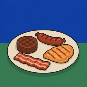 3 stukken vlees + filet pur