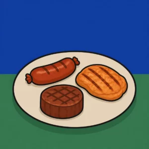 2 stukken vlees + filet pur